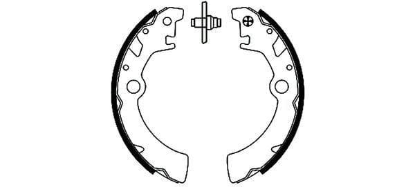 Mintex Brake Shoes Set Brake Shoes Full Set Of 4 Rear MFR445 - image 3