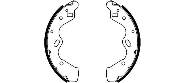 Mintex Brake Shoes Set Brake Shoes Full Set Of 4 Rear MFR461 - image 3
