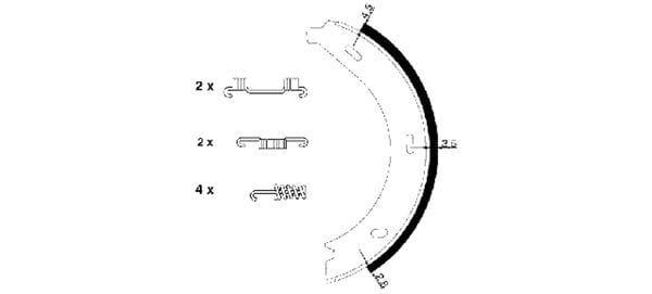Mintex Parking Brake Shoes Set Of 4 Rear MFR473 - image 3
