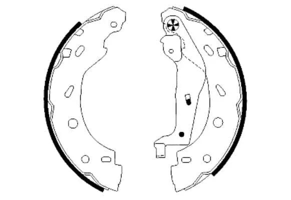 Mintex Brake Shoes Full Set Of 4 Rear With Handbrake Lever MFR484 - image 3
