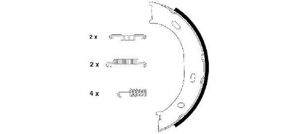 Mintex Parking Brake Shoes Set Of 4 Rear MFR488 - image 3