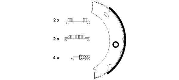 Mintex Parking Brake Shoes Set Of 4 Rear MFR498 - image 3