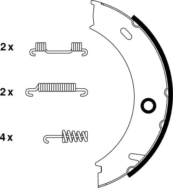 Mintex Parking Brake Shoes Set Of 4 Rear MFR498 - image 4