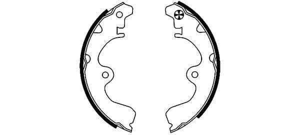 Mintex Brake Shoes Set Brake Shoes Full Set Of 4 Rear MFR508 - image 3