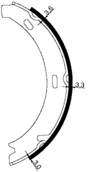 Mintex Parking Brake Shoes Set Of 4 Rear MFR509 - image 4