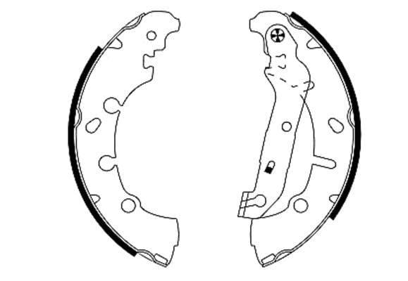 Mintex Brake Shoes Full Set Of 4 Rear With Handbrake Lever MFR516 - image 3