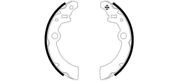 Mintex Brake Shoes Set Brake Shoes Full Set Of 4 Rear MFR542 - image 3