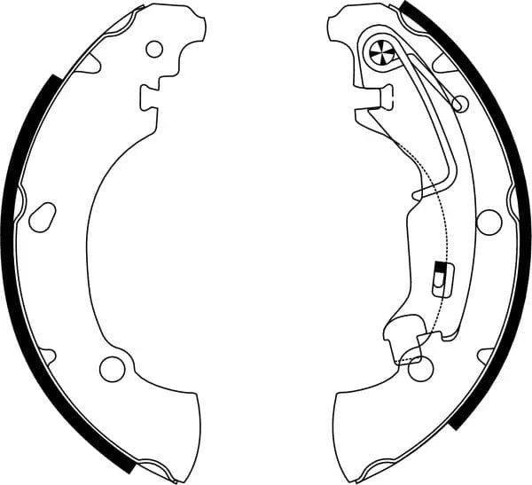 Mintex Brake Shoes Full Set Of 4 Rear With Handbrake Lever MFR546 - image 4