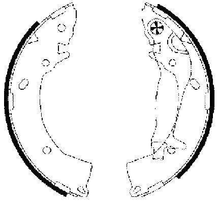 Mintex Brake Shoes Full Set Of 4 Rear With Handbrake Lever MFR559 - image 3