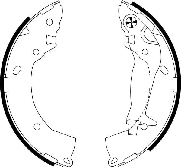 Mintex Brake Shoes Full Set Of 4 Rear With Handbrake Lever MFR559 - image 4