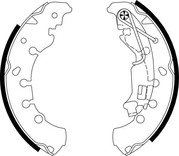 Mintex Brake Shoes Full Set Of 4 Rear With Handbrake Lever MFR565 - image 4