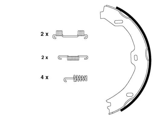 Mintex Parking Brake Shoes Set Of 4 Rear MFR568 - image 3