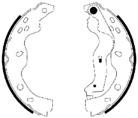 Mintex Brake Shoes Full Set Of 4 Rear With Handbrake Lever MFR582 - image 3