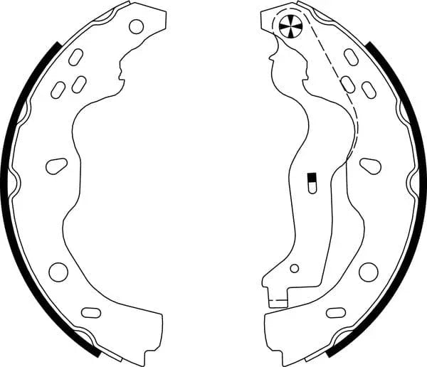 Mintex Brake Shoes Full Set Of 4 Rear With Handbrake Lever MFR582 - image 4