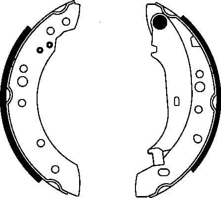 Mintex Brake Shoes Full Set Of 4 Rear With Handbrake Lever MFR583 - image 4