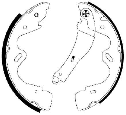Mintex Brake Shoes Full Set Of 4 Rear With Handbrake Lever MFR588 - image 3