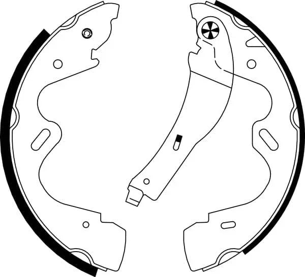 Mintex Brake Shoes Full Set Of 4 Rear With Handbrake Lever MFR588 - image 4