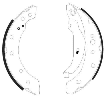 Mintex Brake Shoes Full Set Of 4 Rear With Handbrake Lever MFR589 - image 3