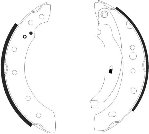 Mintex Brake Shoes Full Set Of 4 Rear With Handbrake Lever MFR589 - image 4