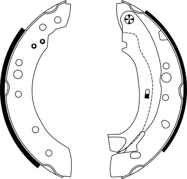 Mintex Brake Shoes Full Set Of 4 Rear With Handbrake Lever MFR590 - image 4