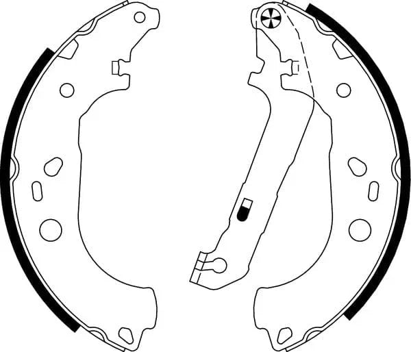 Mintex Brake Shoes Full Set Of 4 Rear With Handbrake Lever MFR592 - image 4