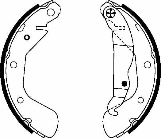 Mintex Brake Shoes Full Set Of 4 Rear With Handbrake Lever MFR595 - image 4