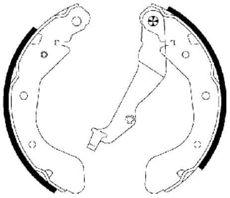 Mintex Brake Shoes Full Set Of 4 Rear With Handbrake Lever MFR604 - image 3