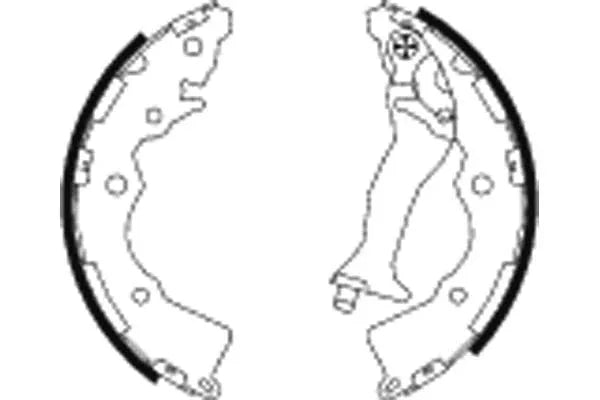 Mintex Brake Shoes Full Set Of 4 Rear With Handbrake Lever MFR609 - image 3