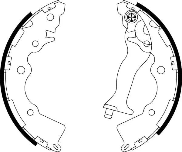 Mintex Brake Shoes Full Set Of 4 Rear With Handbrake Lever MFR609 - image 4