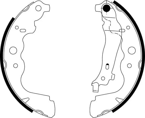 Mintex Brake Shoes Full Set Of 4 Rear With Handbrake Lever MFR610 - image 3