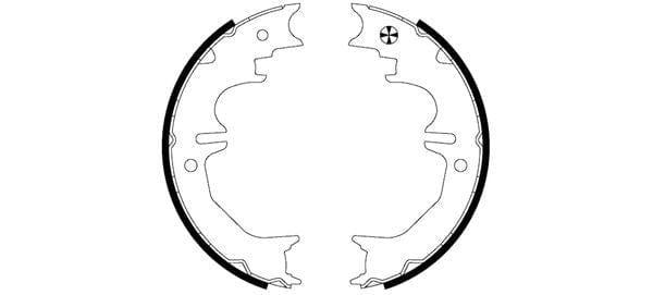 Mintex Parking Brake Shoes Set Of 4 Rear MFR615 - image 3