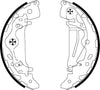 Mintex Brake Shoes Full Set Of 4 Rear With Handbrake Lever MFR625 thumbnail