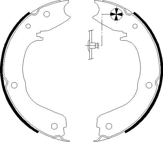 Mintex Parking Brake Shoes Set Of 4 Rear MFR627 - image 4
