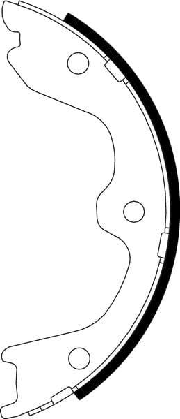 Mintex Parking Brake Shoes Set Of 4 Rear MFR631 - image 3