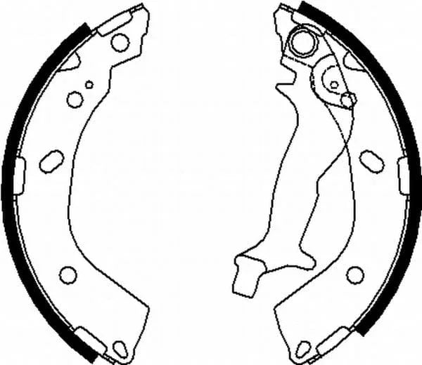 Mintex Brake Shoes Full Set Of 4 Rear With Handbrake Lever MFR646 - image 4