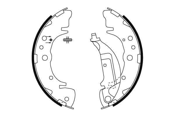 Mintex Brake Shoes Full Set Of 4 Rear With Handbrake Lever MFR667 - OEM Quality Replacement - image 3