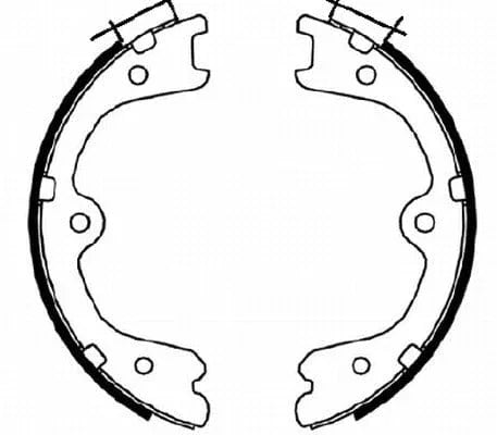 Mintex Parking Brake Shoes Set Of 4 Rear MFR678 - image 4