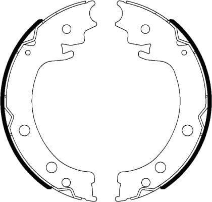 Mintex Parking Brake Shoes Set Of 4 Rear MFR687 - image 4