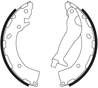 Mintex Brake Shoes Full Set Of 4 Rear With Handbrake Lever MFR690 - image 4