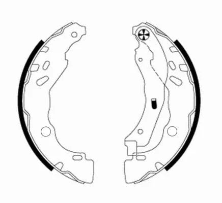 Mintex Brake Shoes Full Set Of 4 Rear With Handbrake Lever MFR692 - image 3