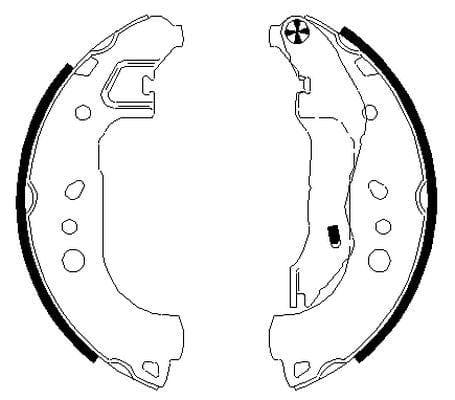 Mintex Brake Shoes Full Set Of 4 Rear With Handbrake Lever MFR718 - image 3