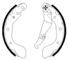 Mintex Brake Shoes Full Set Of 4 Rear With Handbrake Lever MFR719 thumbnail