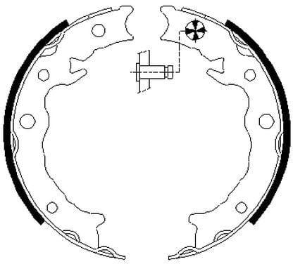 Mintex Parking Brake Shoes Set Of 4 Rear MFR723 - image 4