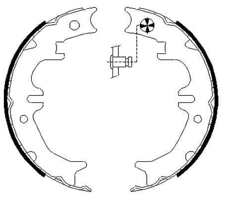 Mintex Parking Brake Shoes Set Of 4 Rear MFR724 - image 3