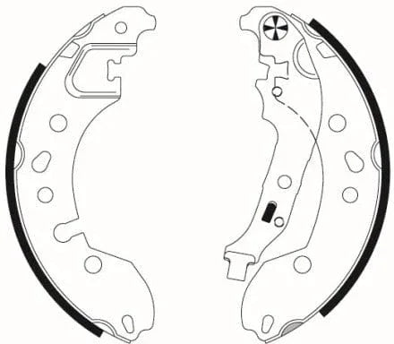 Mintex Brake Shoes Full Set Of 4 Rear With Handbrake Lever MFR725 - image 4