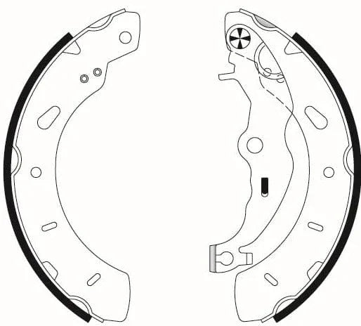 Mintex Brake Shoes Full Set Of 4 Rear With Handbrake Lever MFR727 - image 4