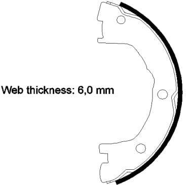 Mintex Parking Brake Shoes Set Of 4 Rear MFR729 - image 3