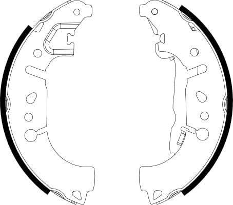 Mintex Brake Shoes Full Set Of 4 Rear With Handbrake Lever MFR731 - image 3