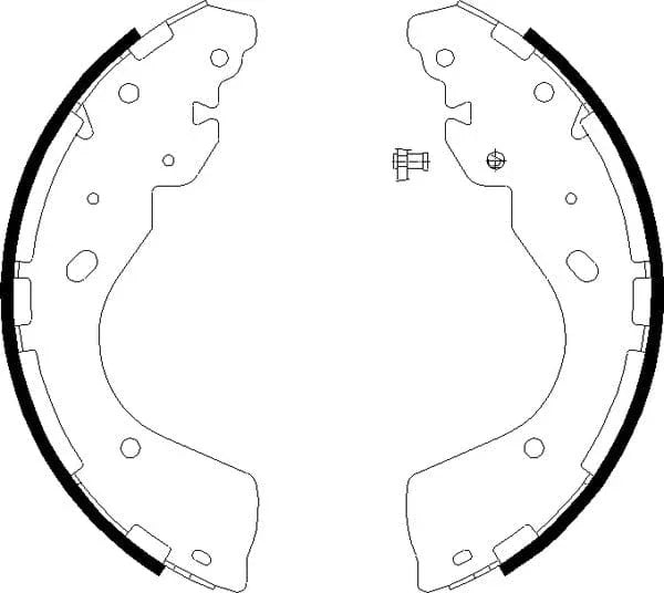 Mintex Brake Shoes Set Brake Shoes Full Set Of 4 Rear MFR735 - image 4