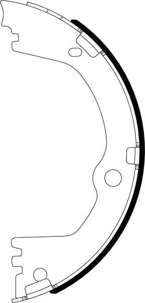 Mintex Parking Brake Shoes Set Of 4 Rear MFR744 - image 3